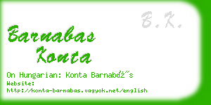 barnabas konta business card